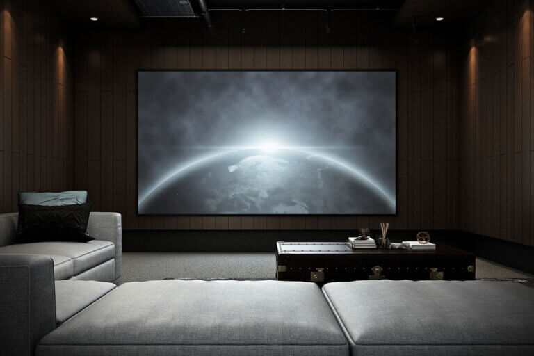 motorised projection screen