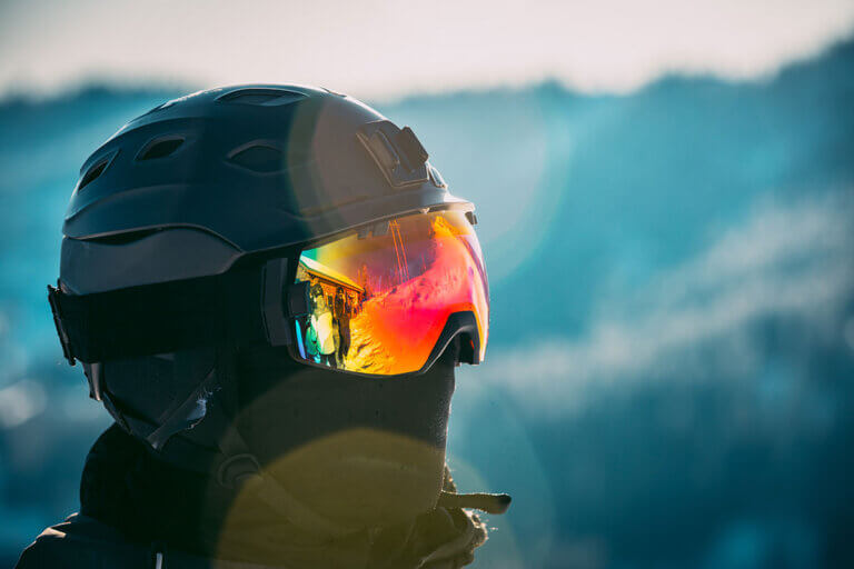 ski helmet with visor