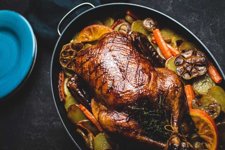 turkey roasting pan with lid