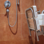 wall-mounted shower seat
